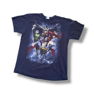 Navy Justice League Superhero T Shirt